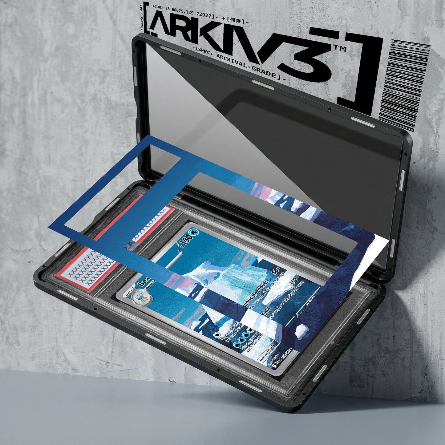 ARKIV3 PSA graded exploded mockup