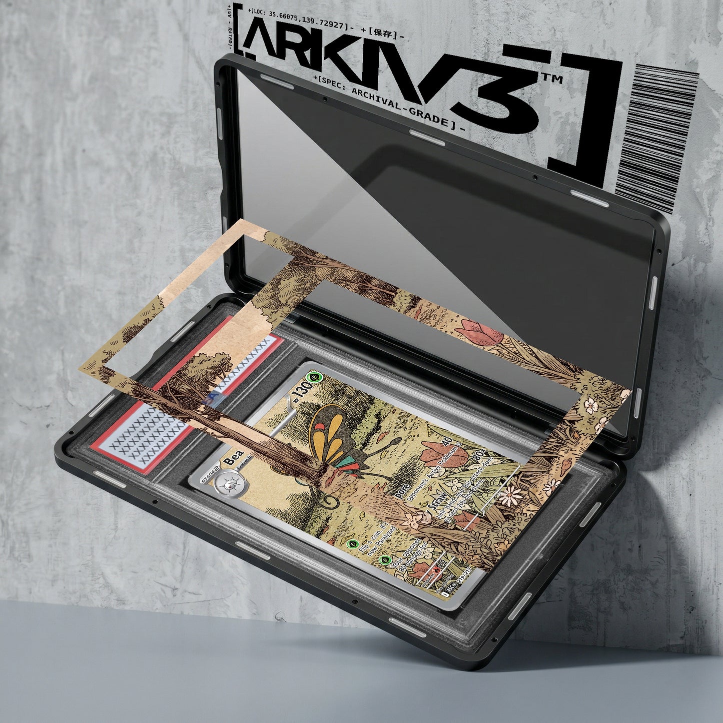 ARKIV3 PSA graded exploded mockup
