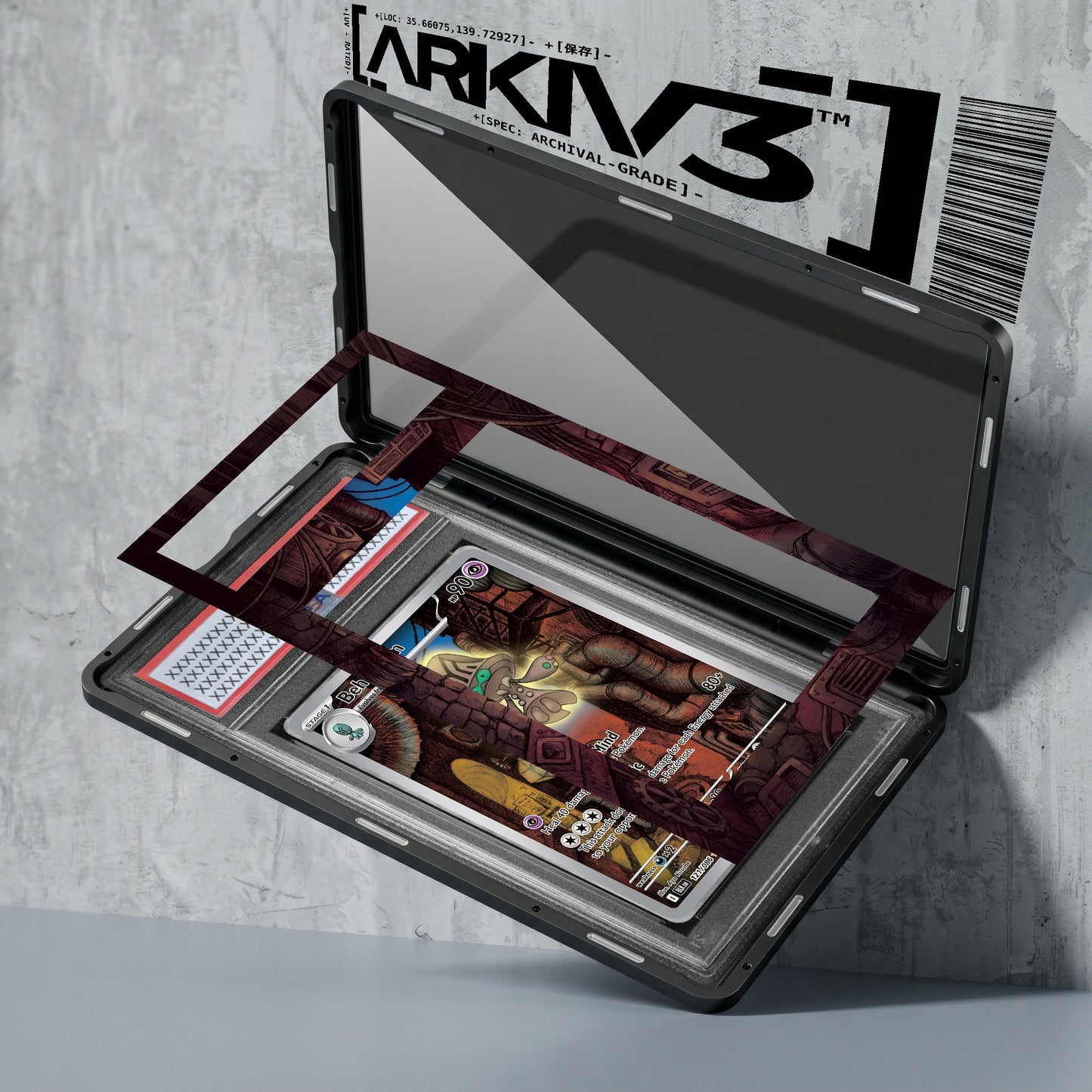 ARKIV3 PSA graded exploded mockup