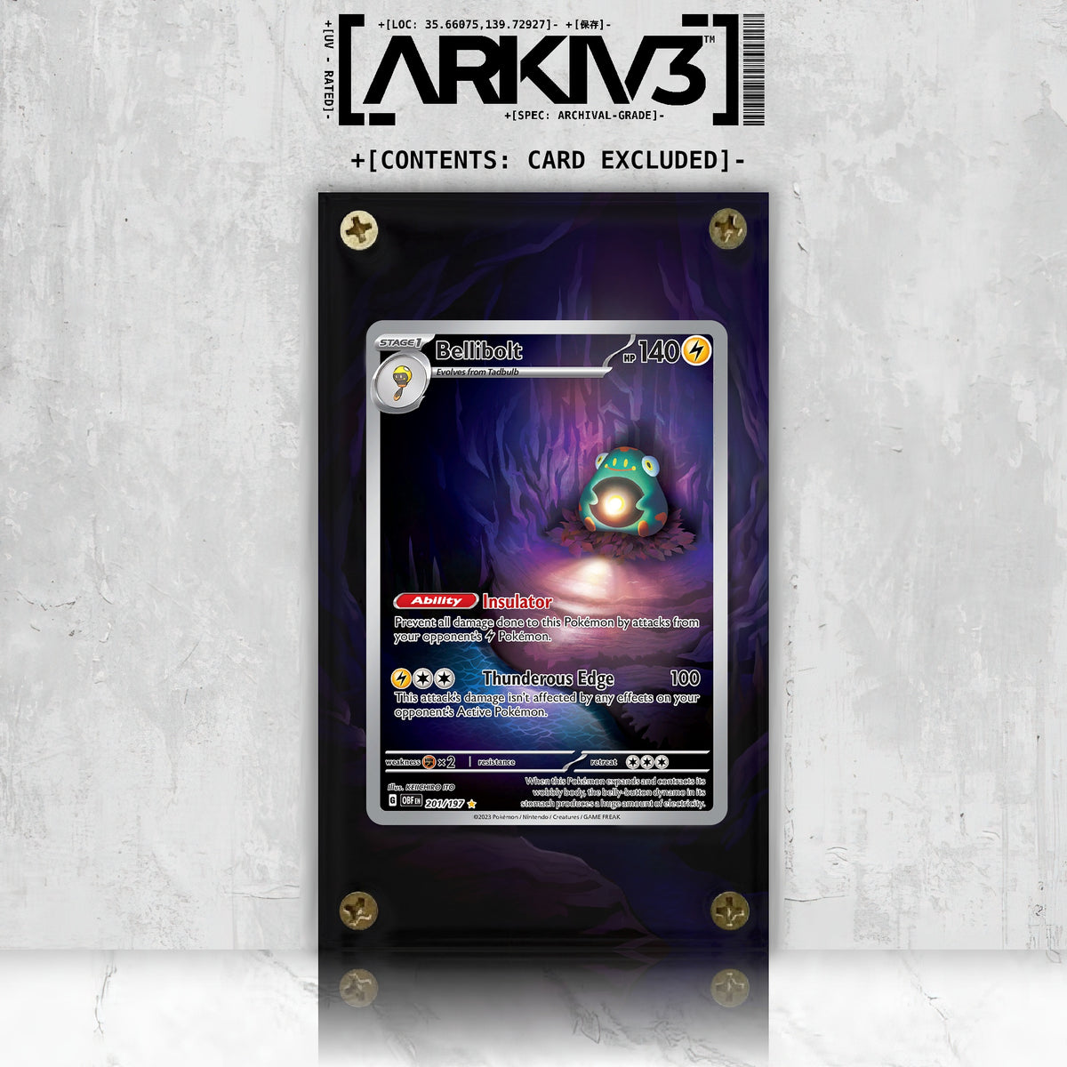 [UNIT: 201/197] // Bellibolt Extended Art Display Case - Raw