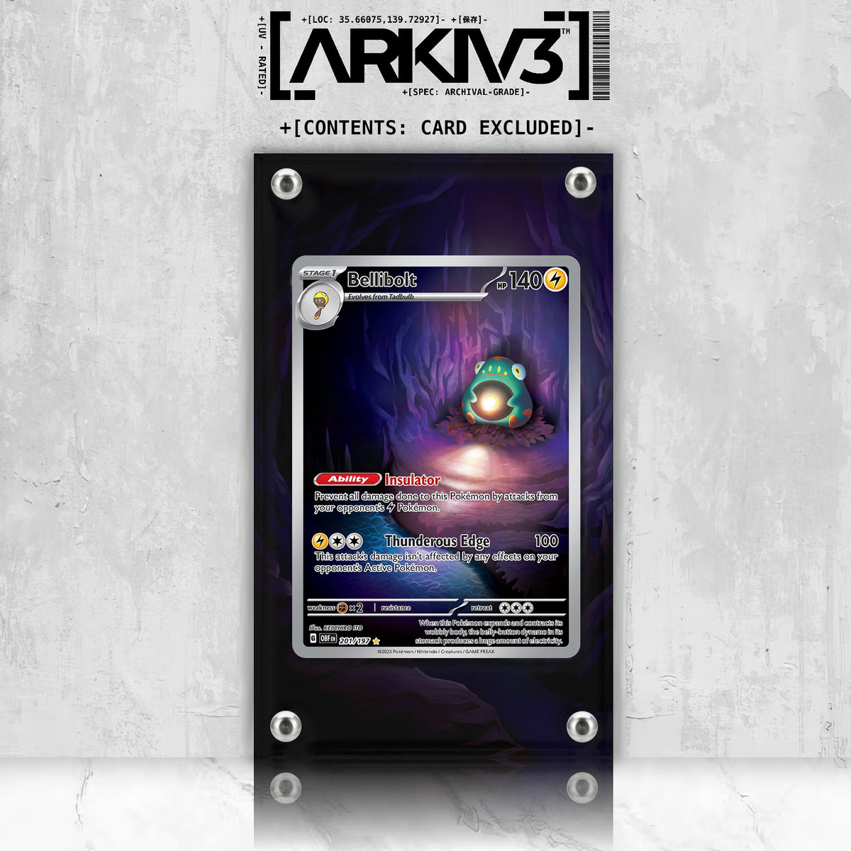 [UNIT: 201/197] // Bellibolt Extended Art Display Case - Raw