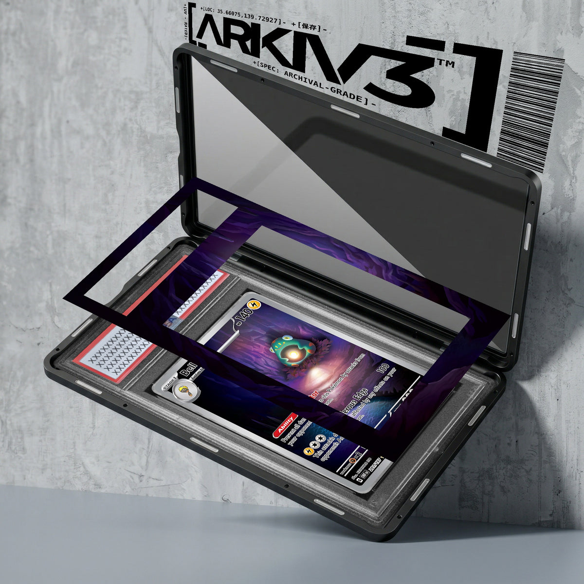 ARKIV3 PSA graded exploded mockup