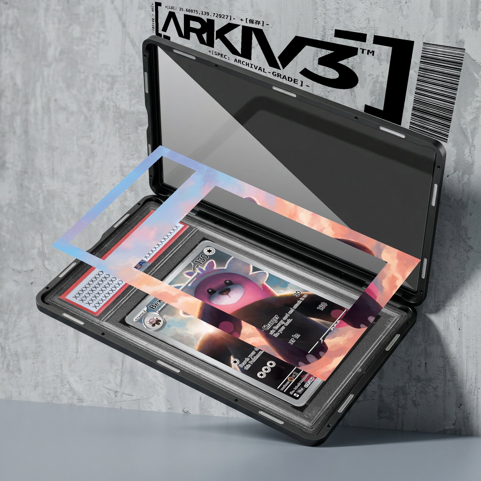 ARKIV3 PSA graded exploded mockup