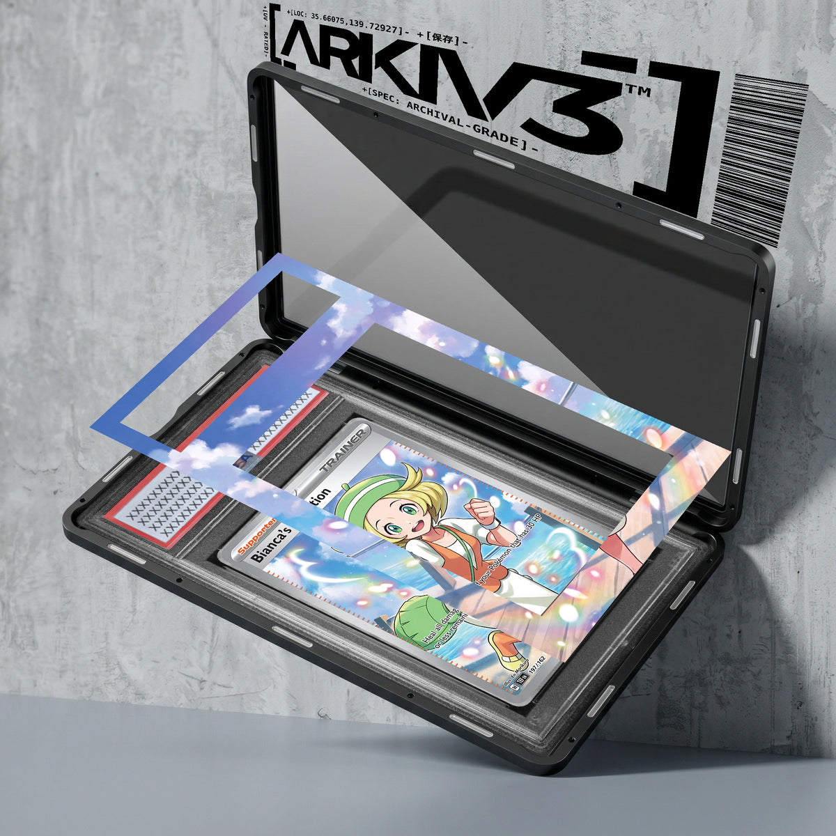 ARKIV3 PSA graded exploded mockup