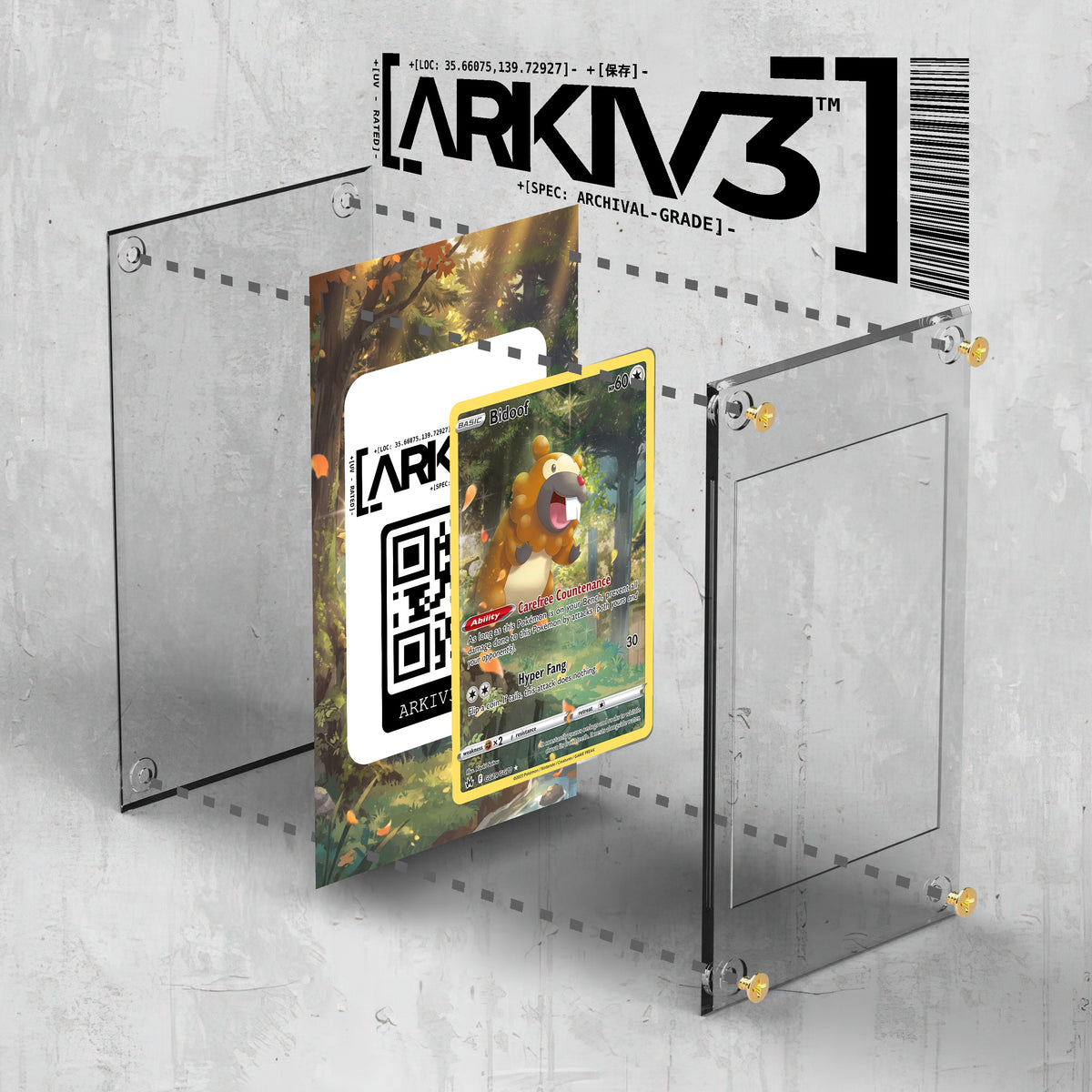 [UNIT: GG29/70] // Bidoof Extended Art Display Case - Raw