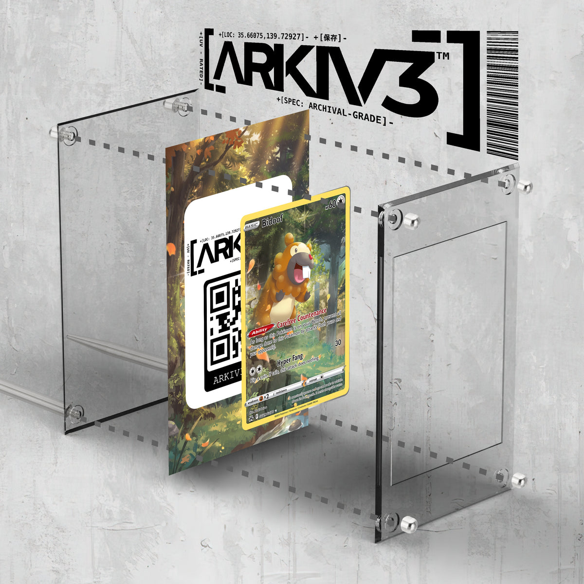 [UNIT: GG29/70] // Bidoof Extended Art Display Case - Raw