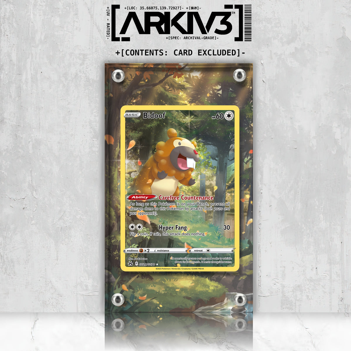 [UNIT: GG29/70] // Bidoof Extended Art Display Case - Raw