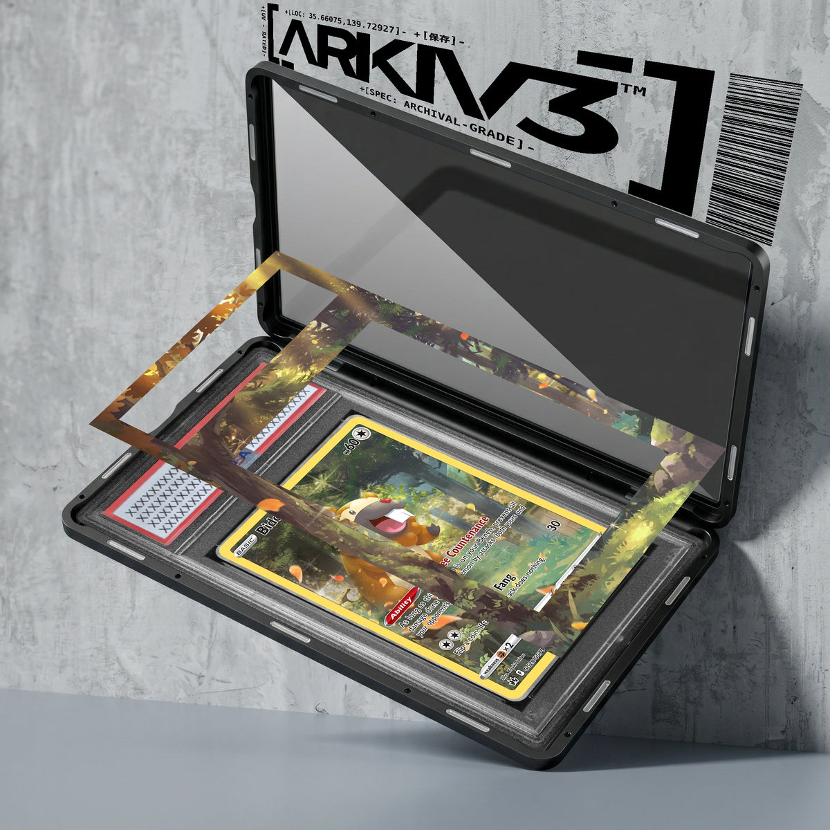 ARKIV3 PSA graded exploded mockup