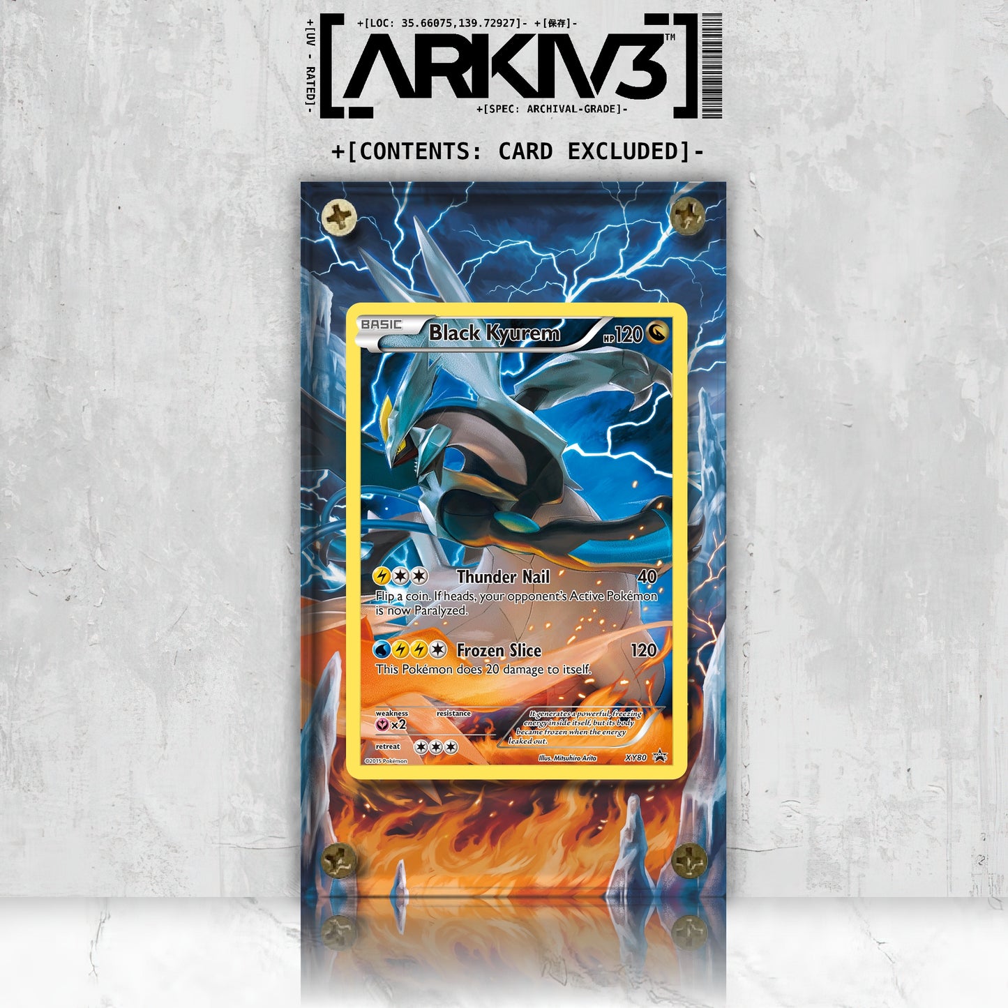 [UNIT: XY80/211] // Black Kyurem Extended Art Display Case - Raw