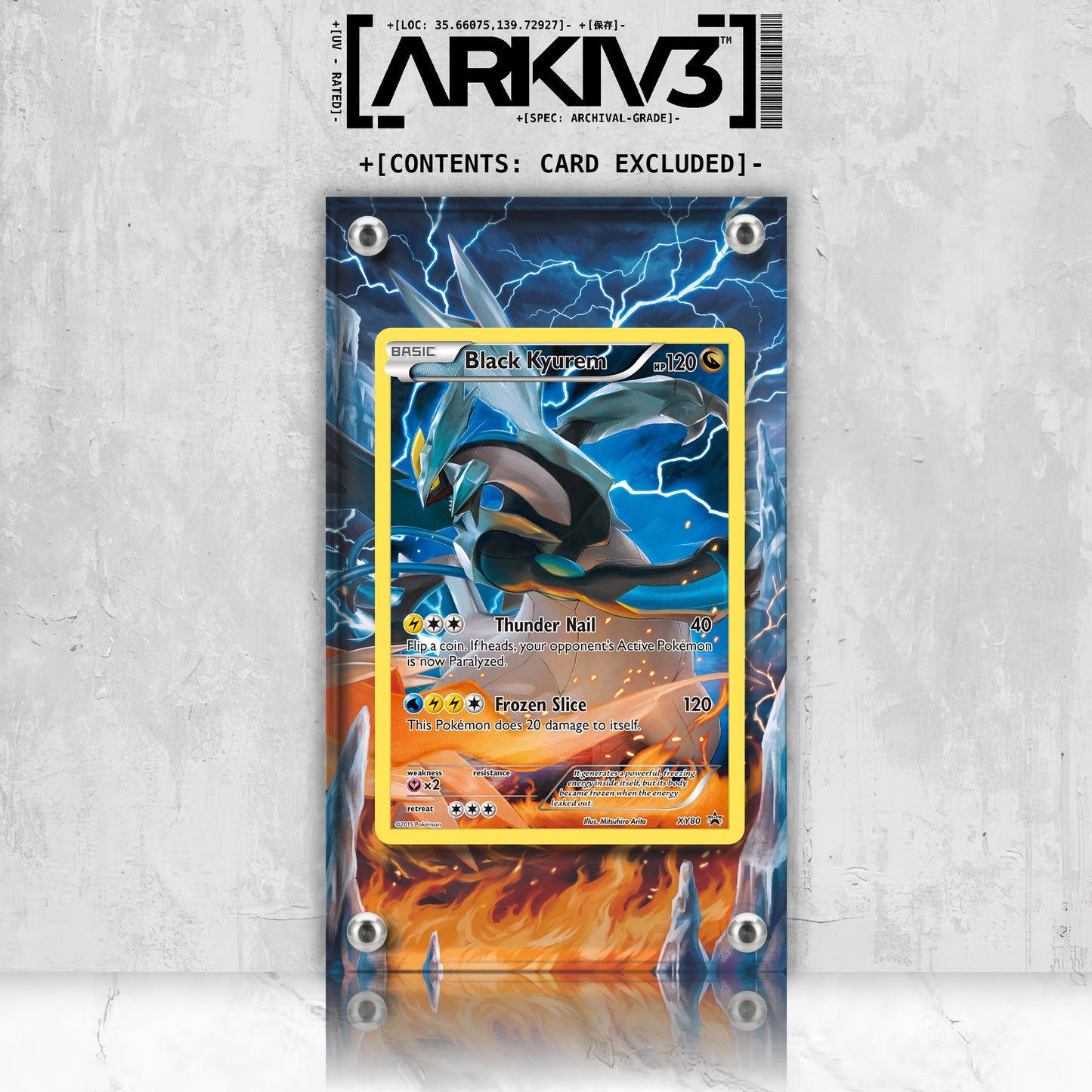 [UNIT: XY80/211] // Black Kyurem Extended Art Display Case - Raw