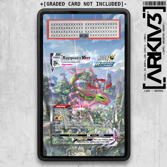 [UNIT: 218/203] // Rayquaza Vmax Extended Art Display Case - Graded