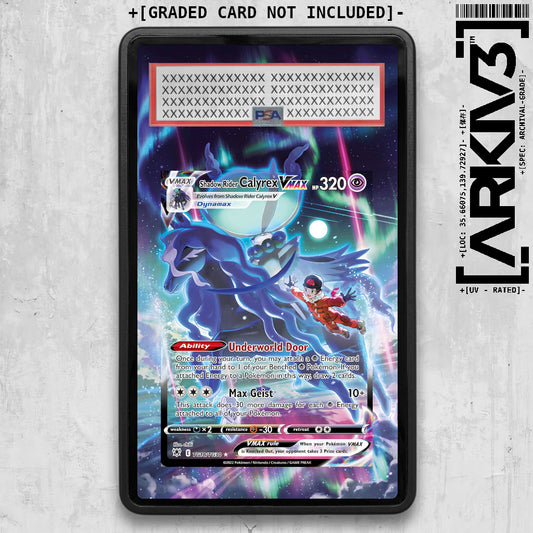 [UNIT: TG18/TG30] // Shadow Rider Calyrex VMAX Extended Art Display Case - Graded