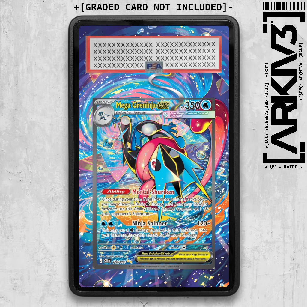 [UNIT: 116/086] // Mega Greninja ex Extended Art Display Case - Graded