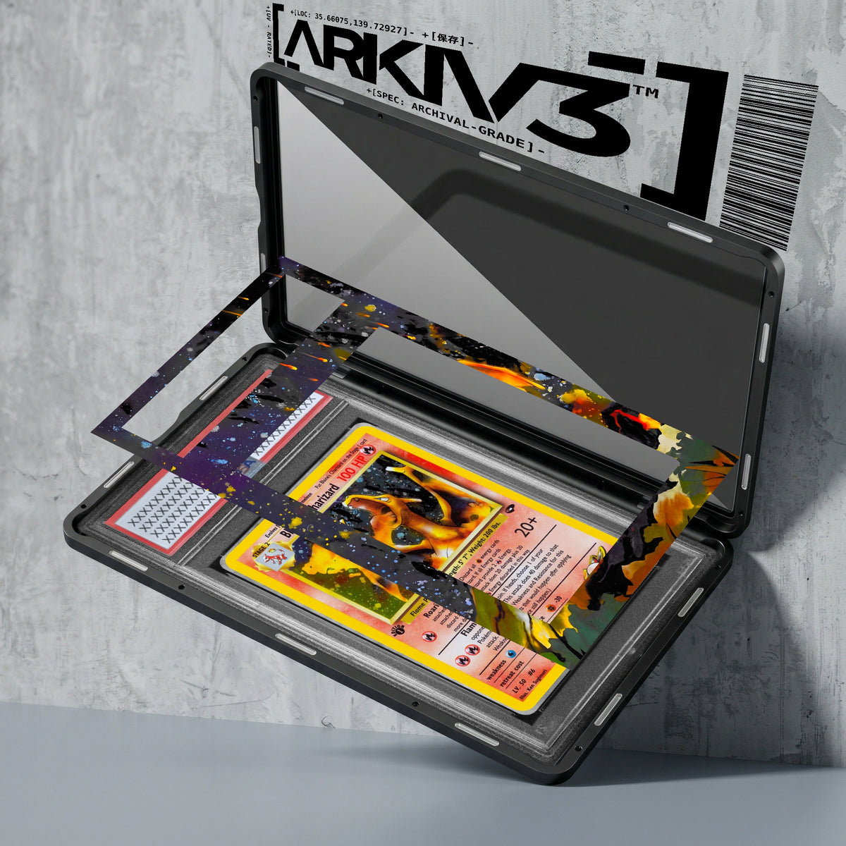 ARKIV3 PSA graded exploded mockup