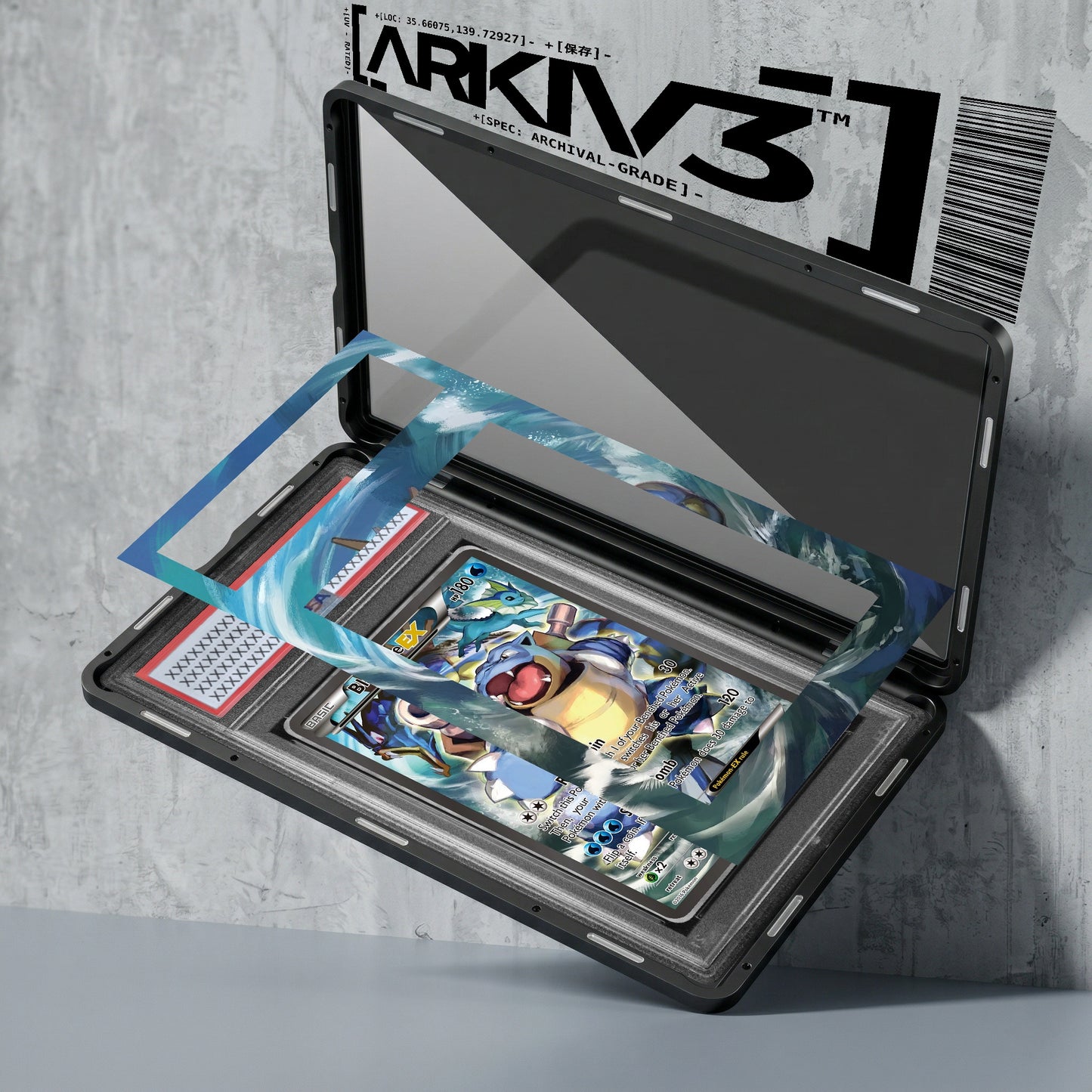 ARKIV3 PSA graded exploded mockup