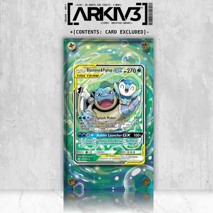 [UNIT: 215/236] // Blastoise & Piplup GX Extended Art Display Case - Raw