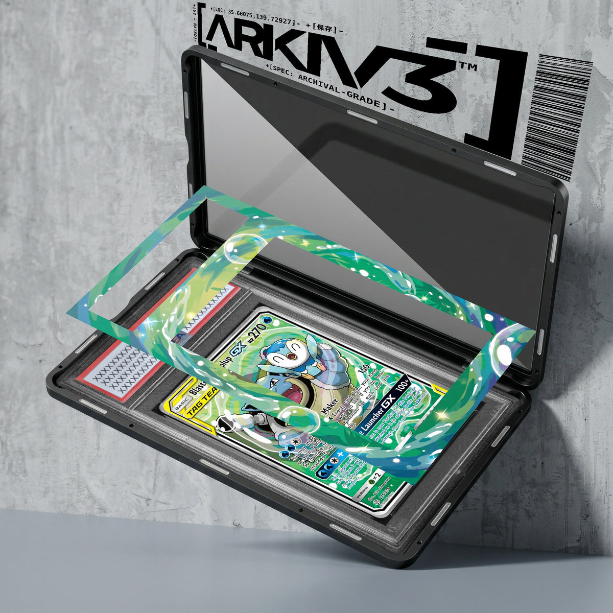 ARKIV3 PSA graded exploded mockup