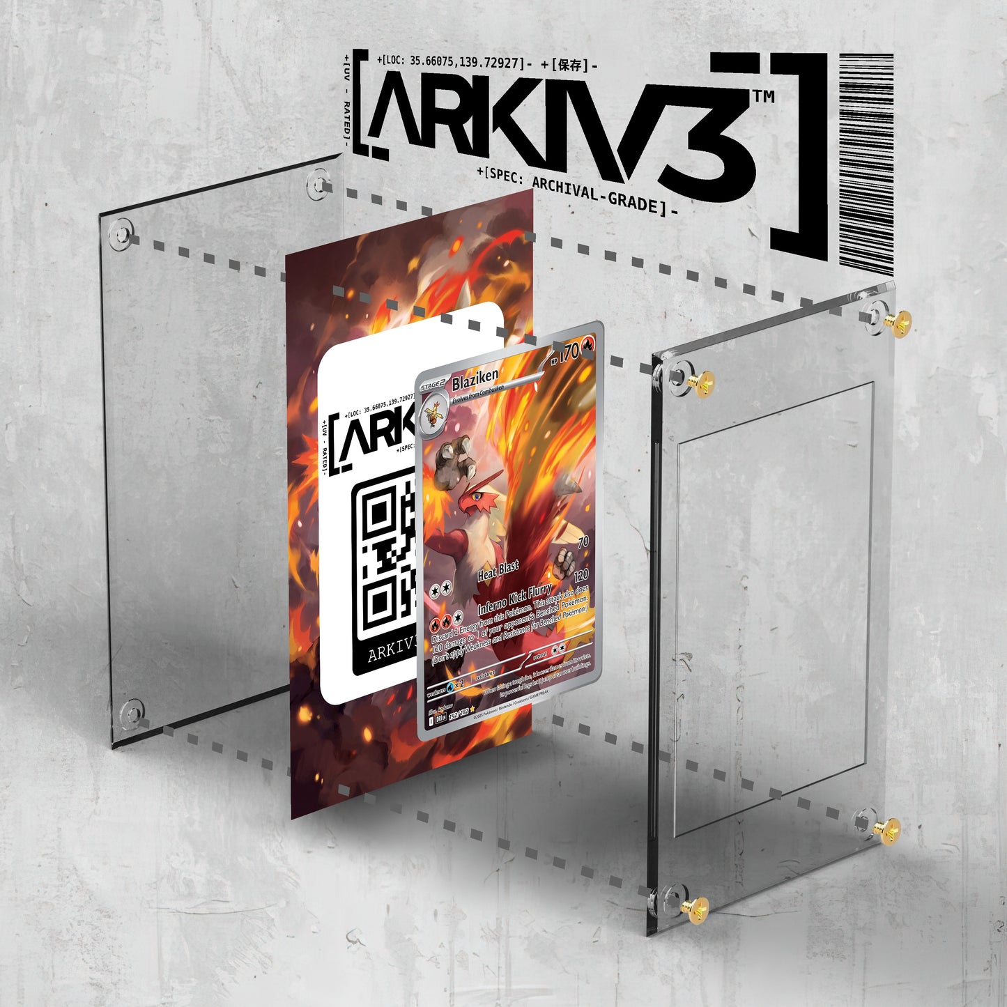[UNIT: 192/182] // Blaziken Extended Art Display Case - Raw