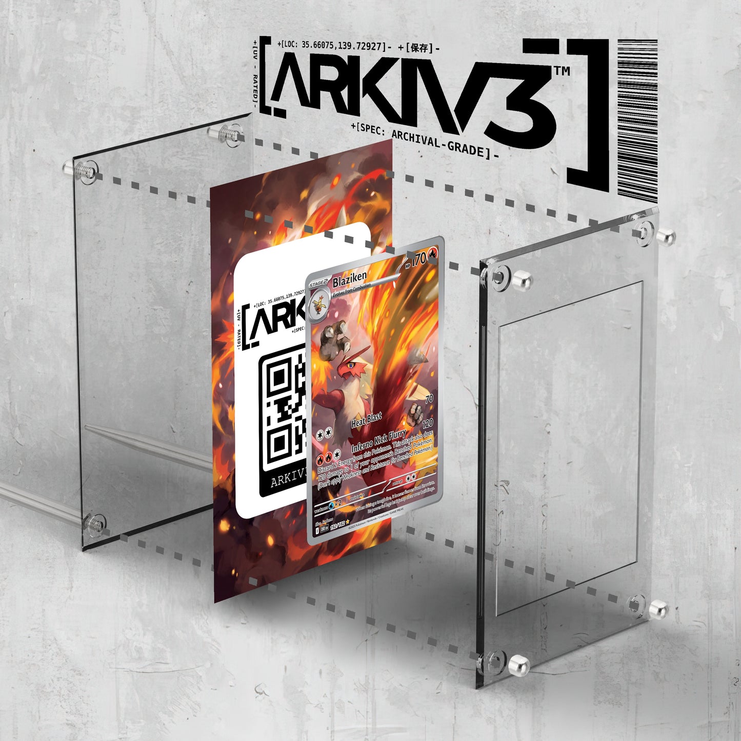 [UNIT: 192/182] // Blaziken Extended Art Display Case - Raw