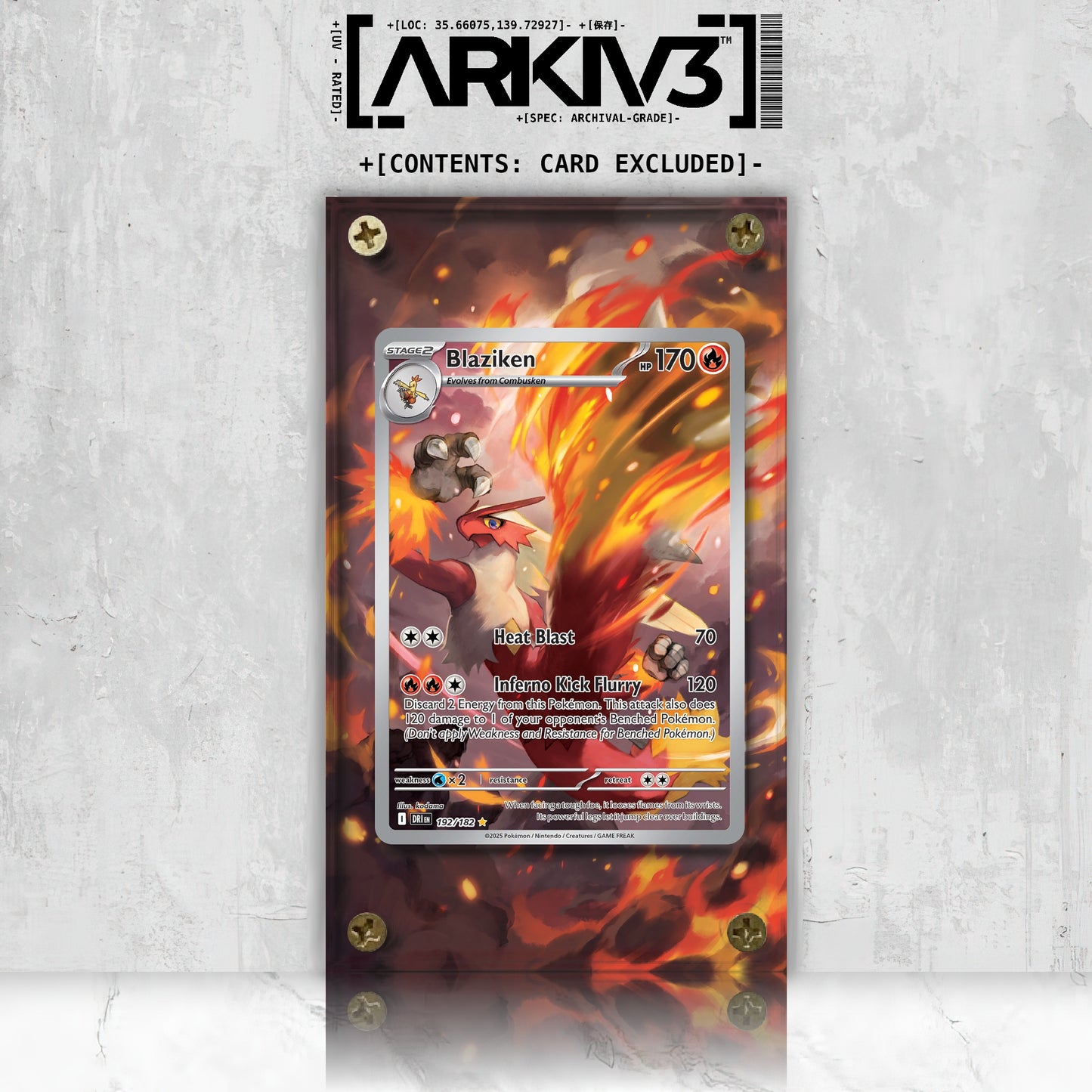 [UNIT: 192/182] // Blaziken Extended Art Display Case - Raw