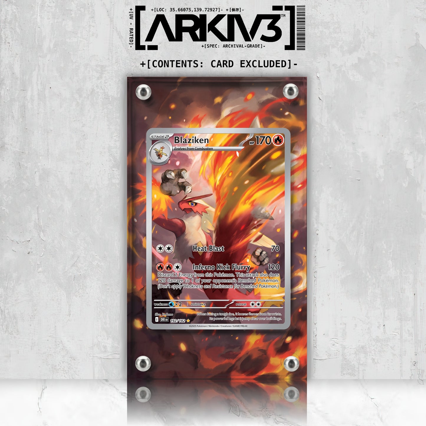 [UNIT: 192/182] // Blaziken Extended Art Display Case - Raw