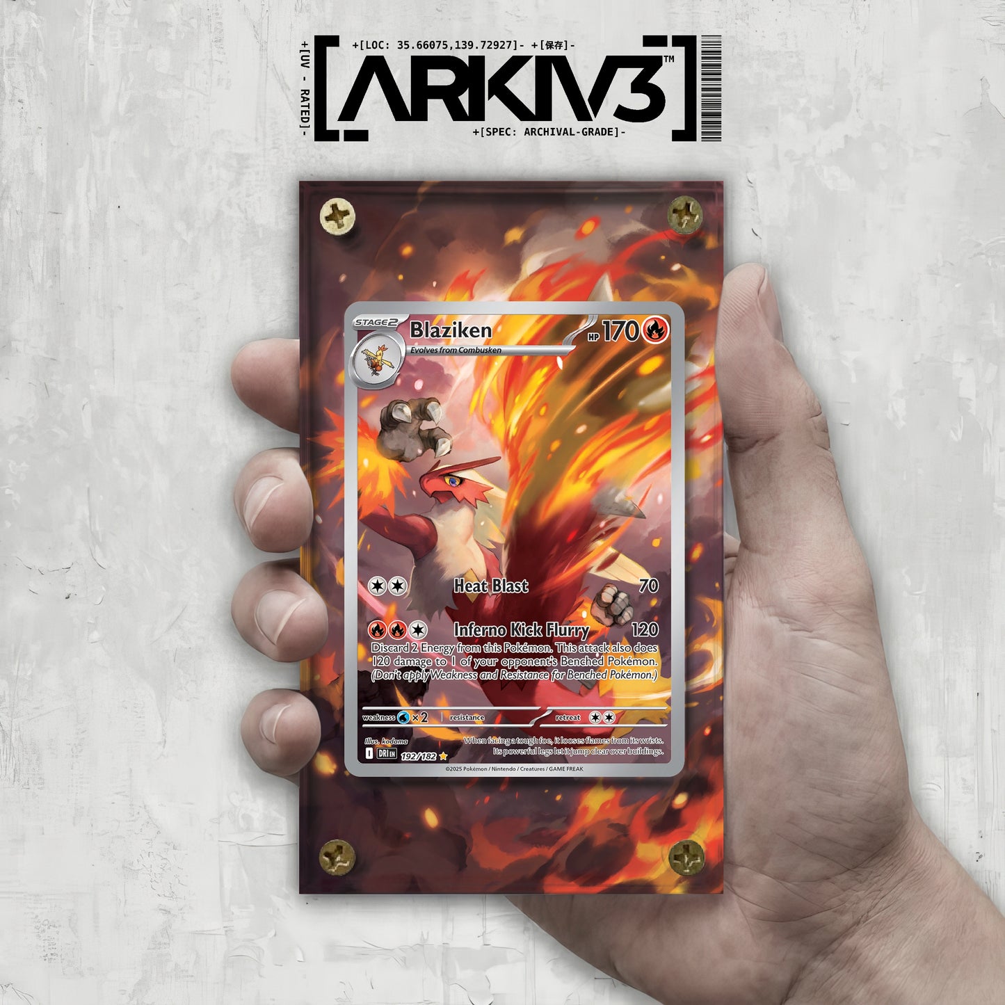 [UNIT: 192/182] // Blaziken Extended Art Display Case - Raw