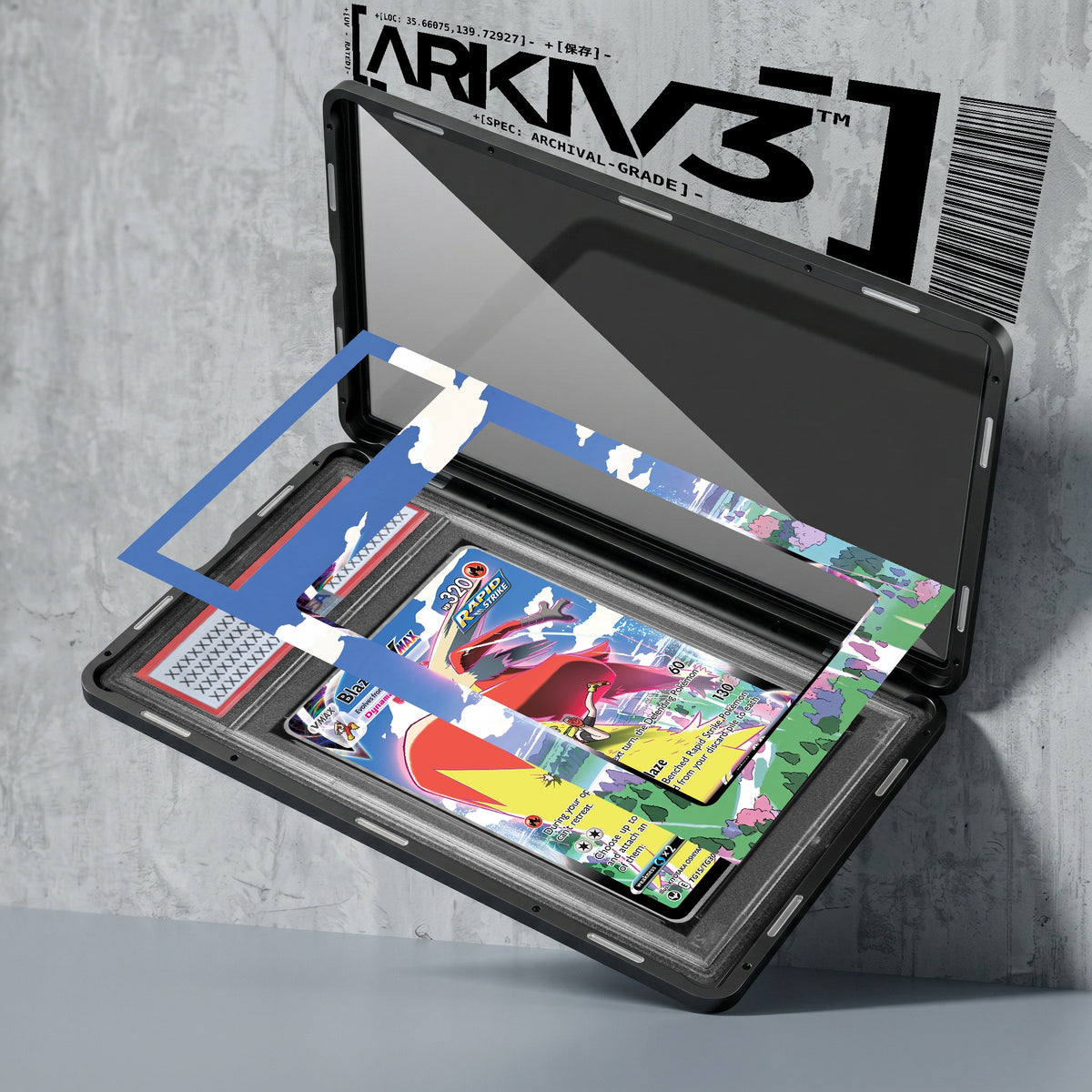 ARKIV3 PSA graded exploded mockup