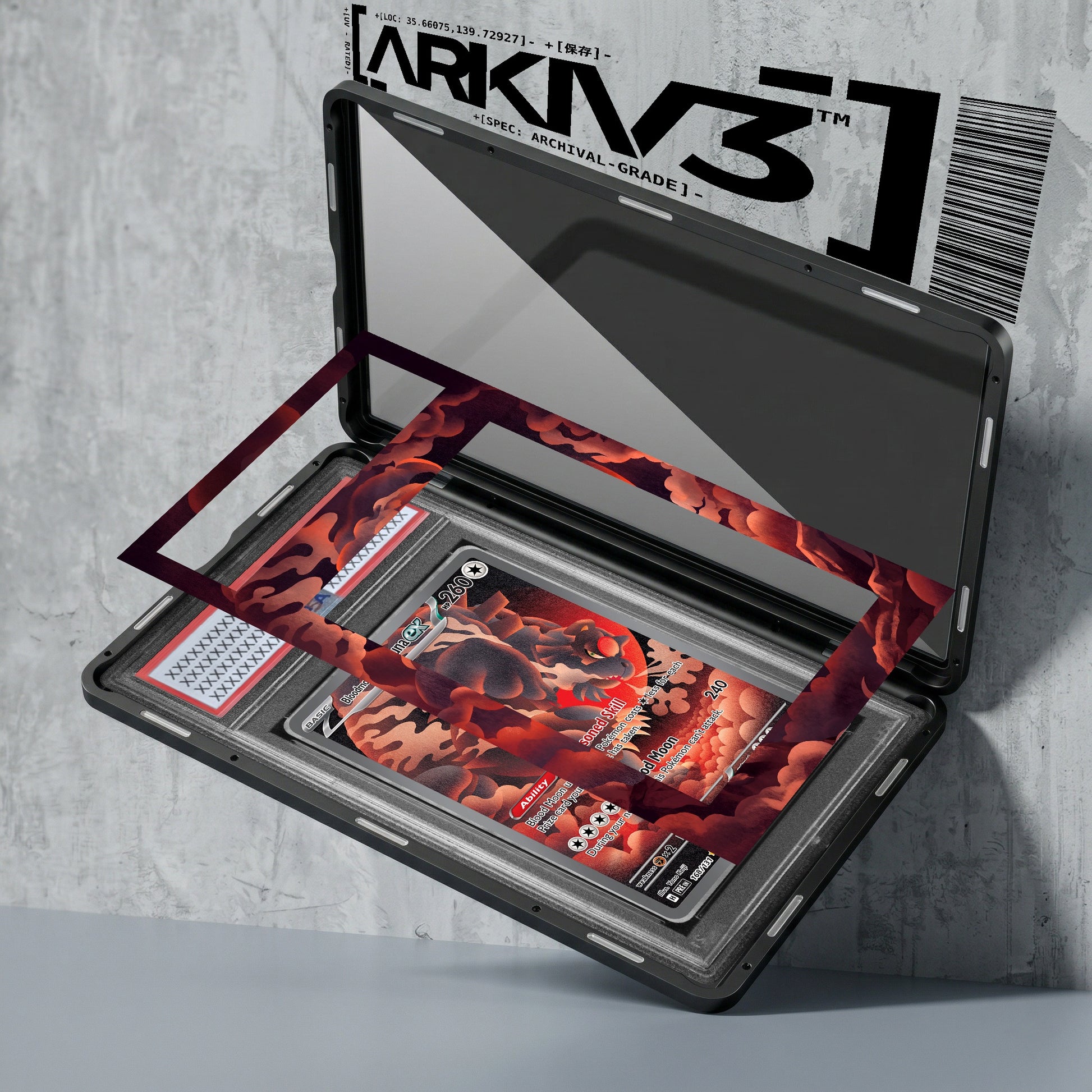 ARKIV3 PSA graded exploded mockup