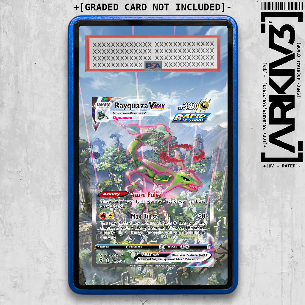 [UNIT: 218/203] // Rayquaza Vmax Extended Art Display Case - Graded