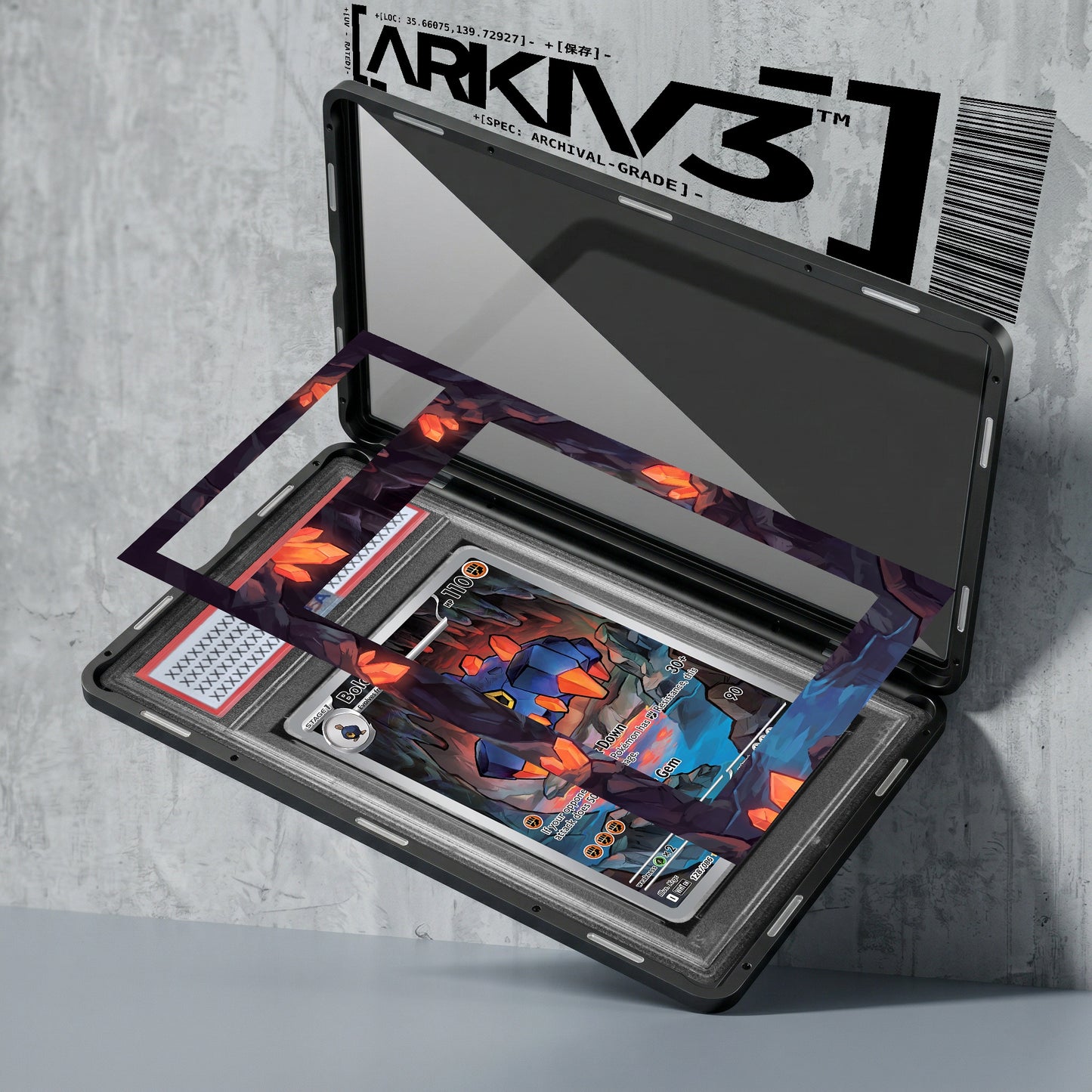 ARKIV3 PSA graded exploded mockup