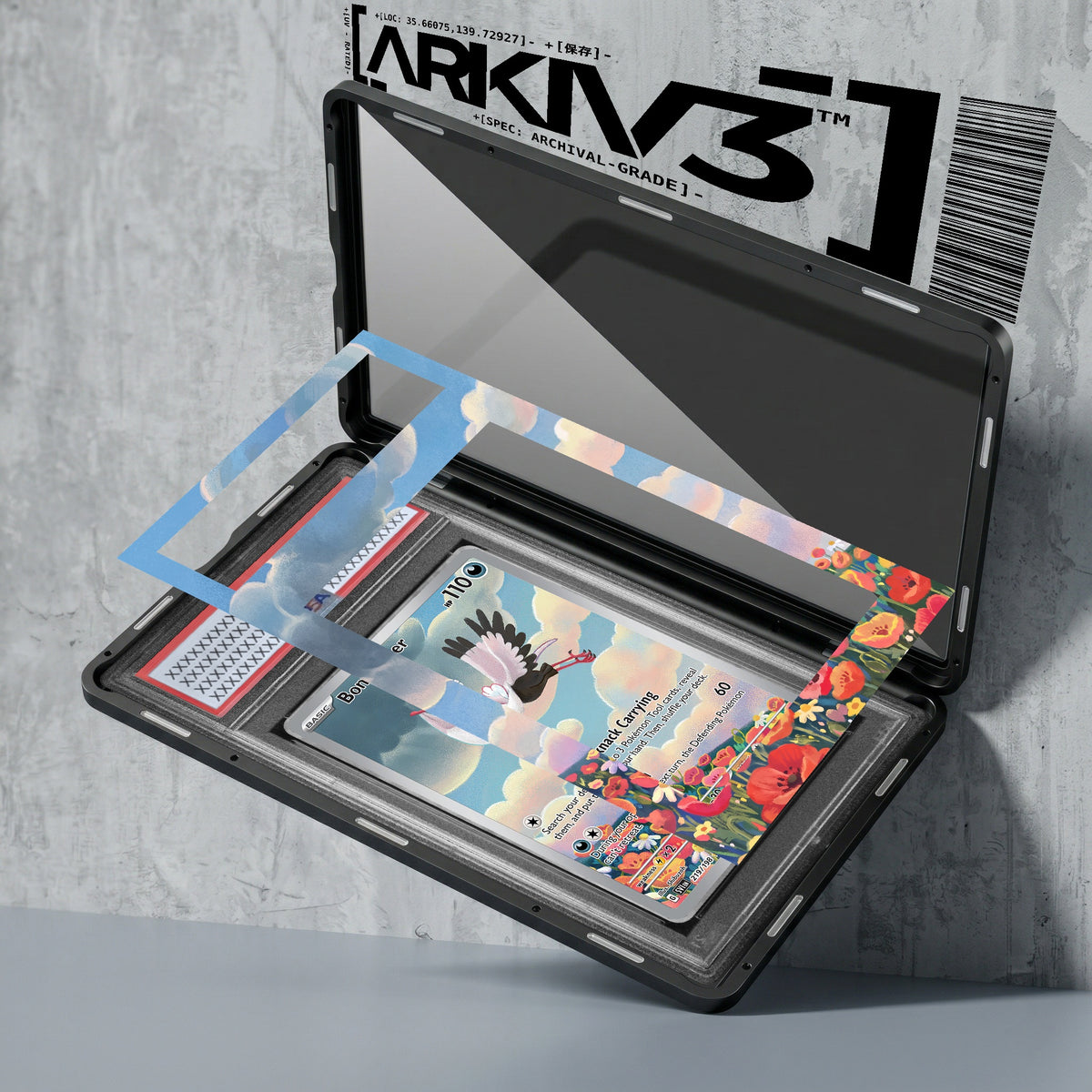 ARKIV3 PSA graded exploded mockup