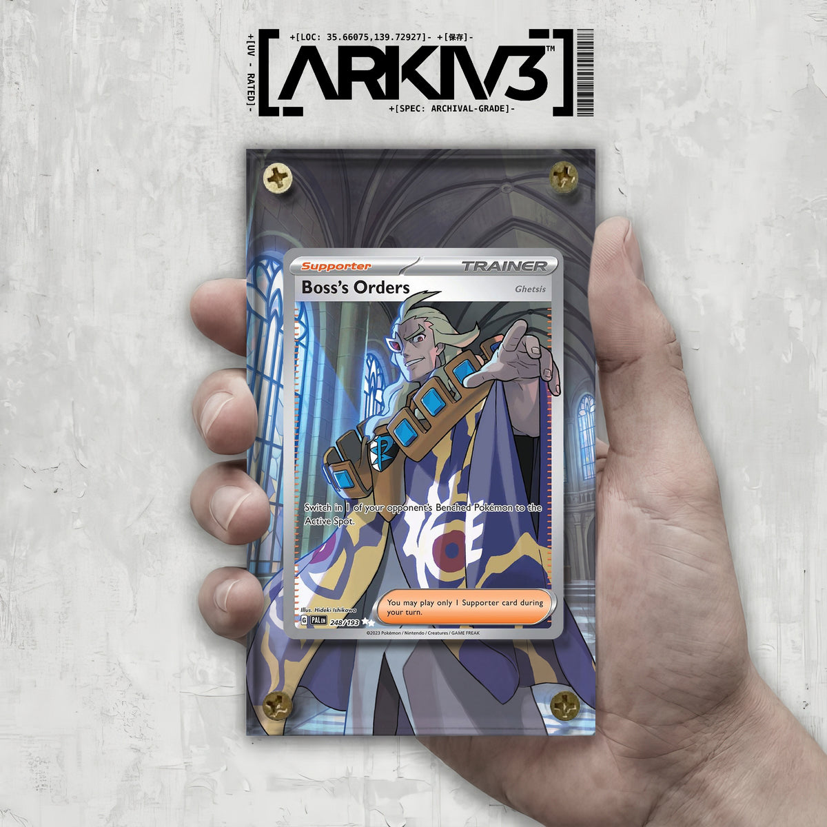 [UNIT: 248/193] // Boss's Orders (Ghetsis) Extended Art Display Case - Raw
