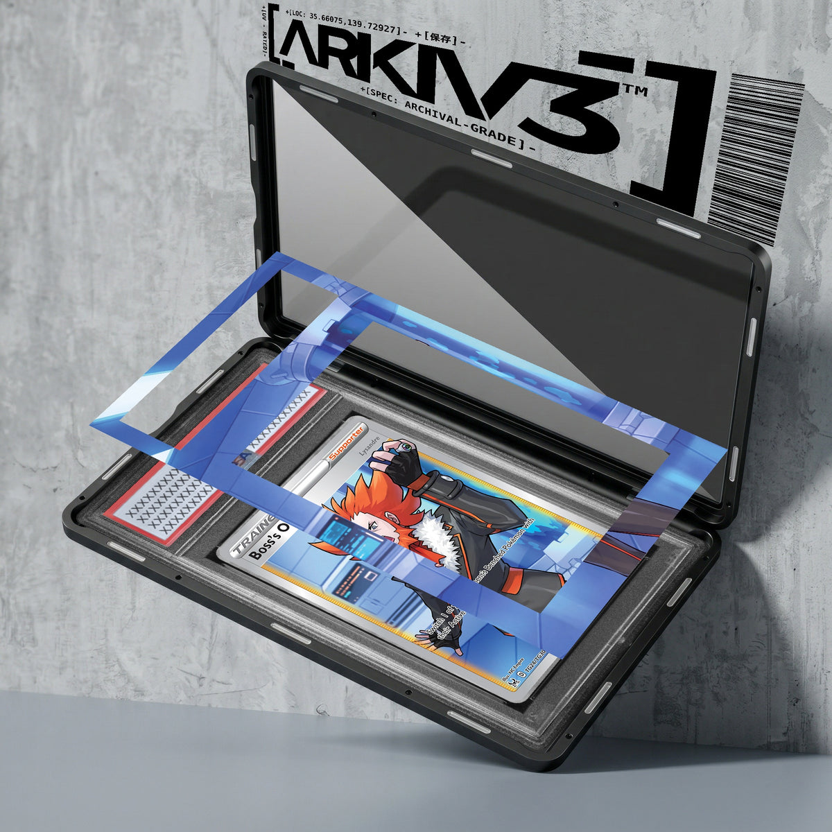 ARKIV3 PSA graded exploded mockup