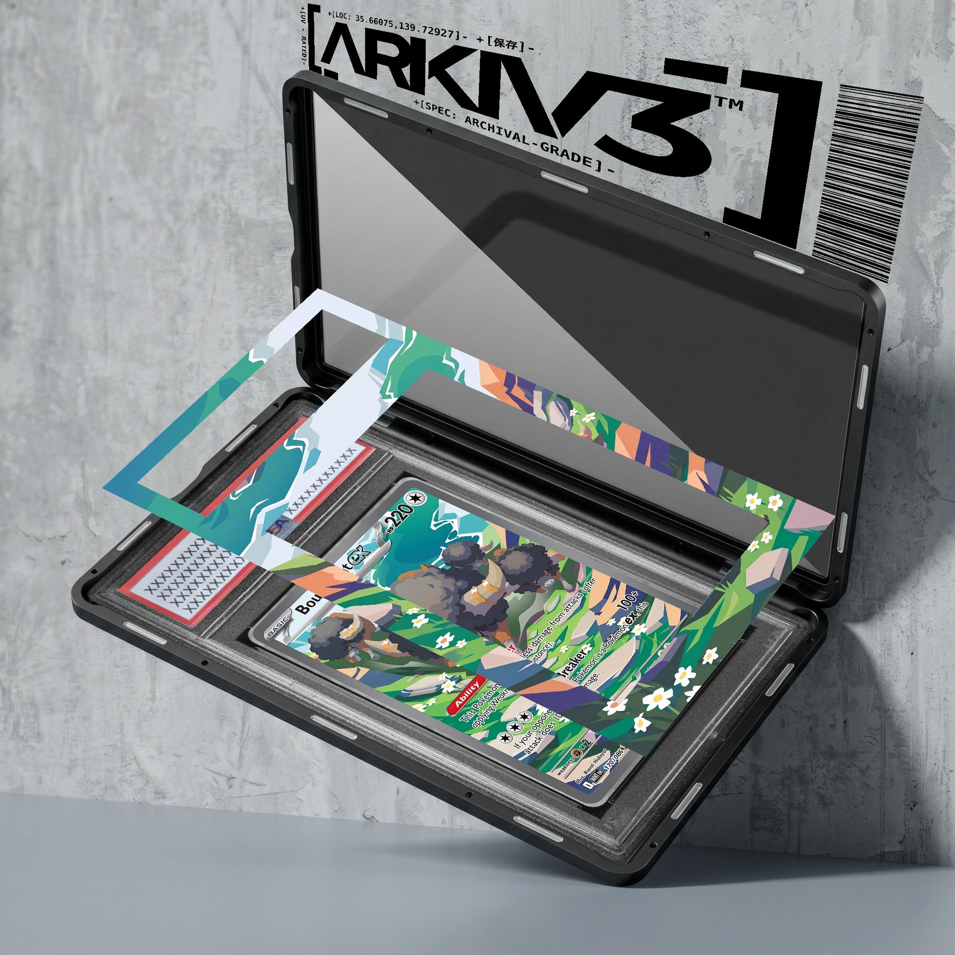 ARKIV3 PSA graded exploded mockup