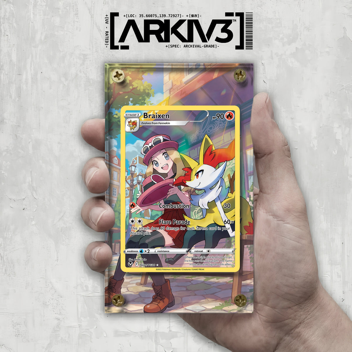 [UNIT: TG01/TG30] // Braixen Extended Art Display Case - Raw