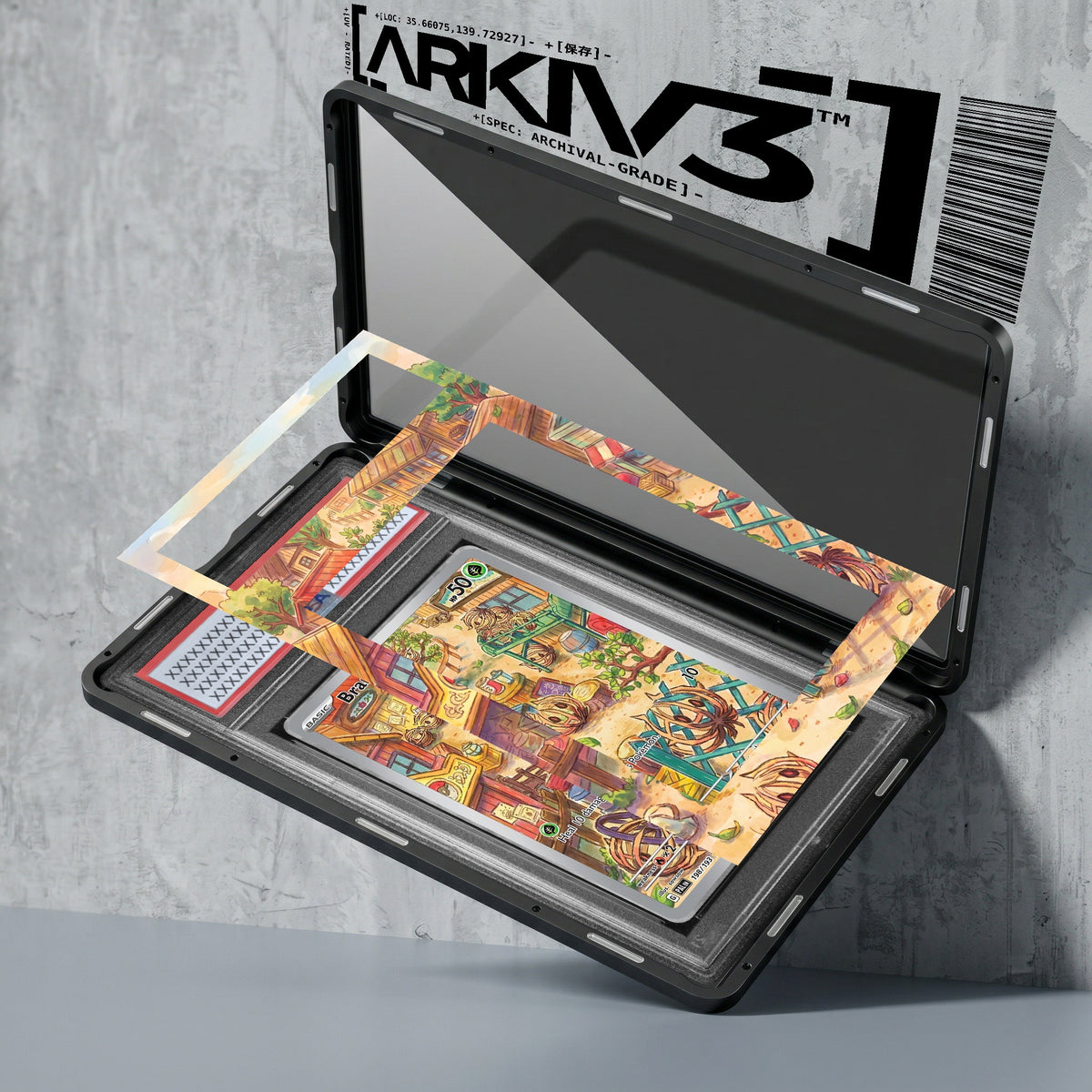 ARKIV3 PSA graded exploded mockup
