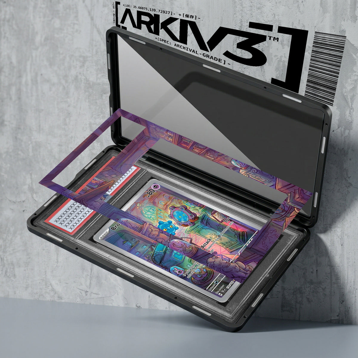 ARKIV3 PSA graded exploded mockup