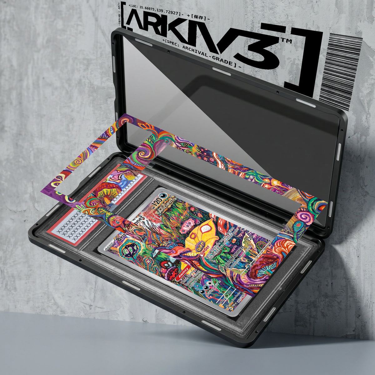 ARKIV3 PSA graded exploded mockup