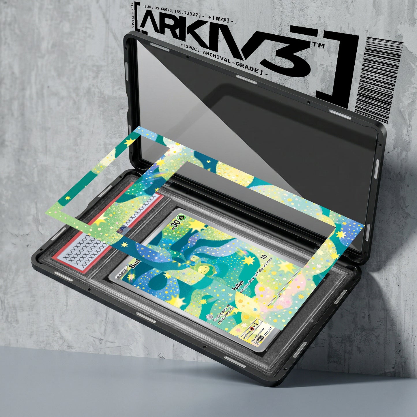 ARKIV3 PSA graded exploded mockup