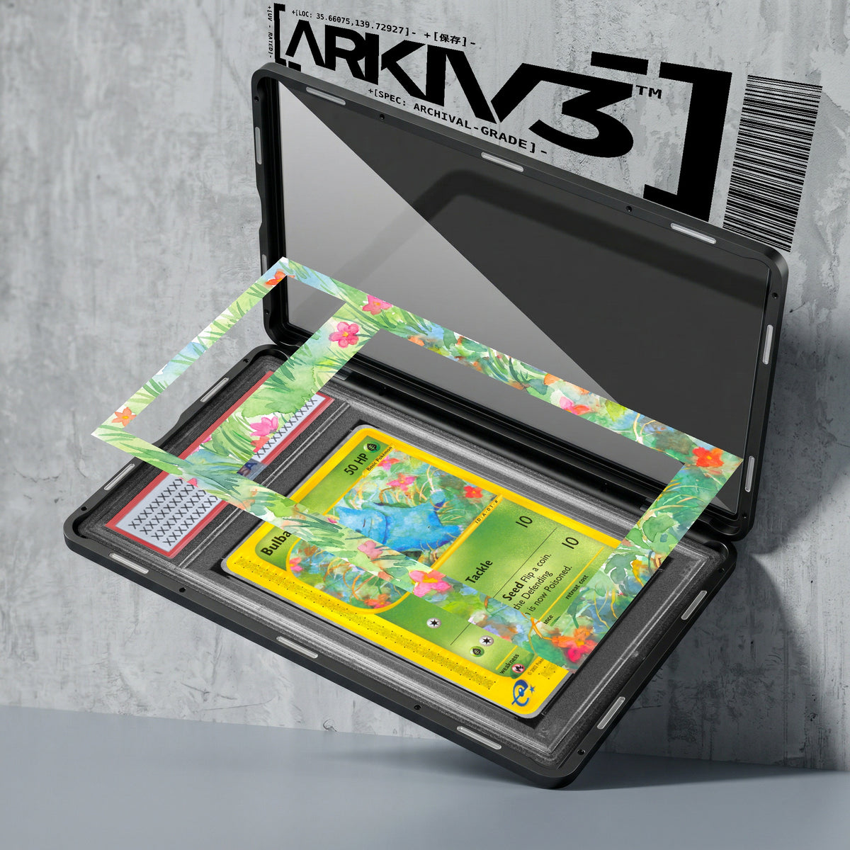 ARKIV3 PSA graded exploded mockup