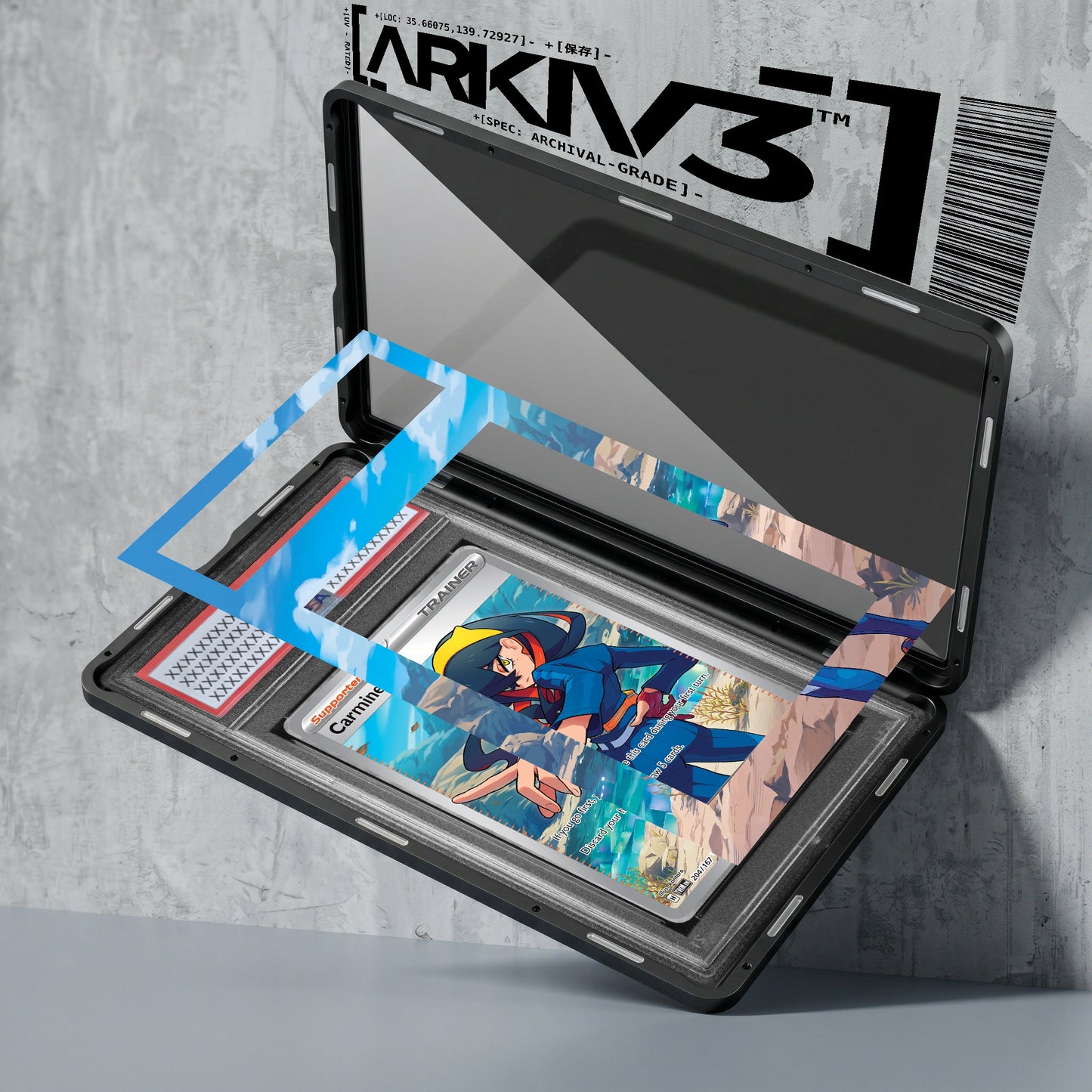 ARKIV3 PSA graded exploded mockup