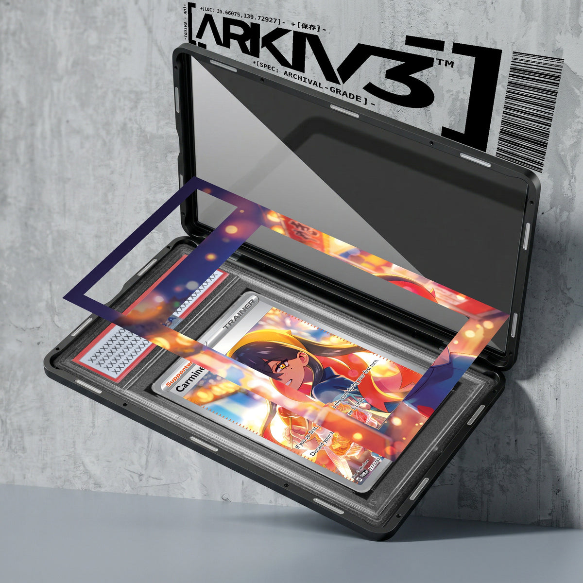 ARKIV3 PSA graded exploded mockup