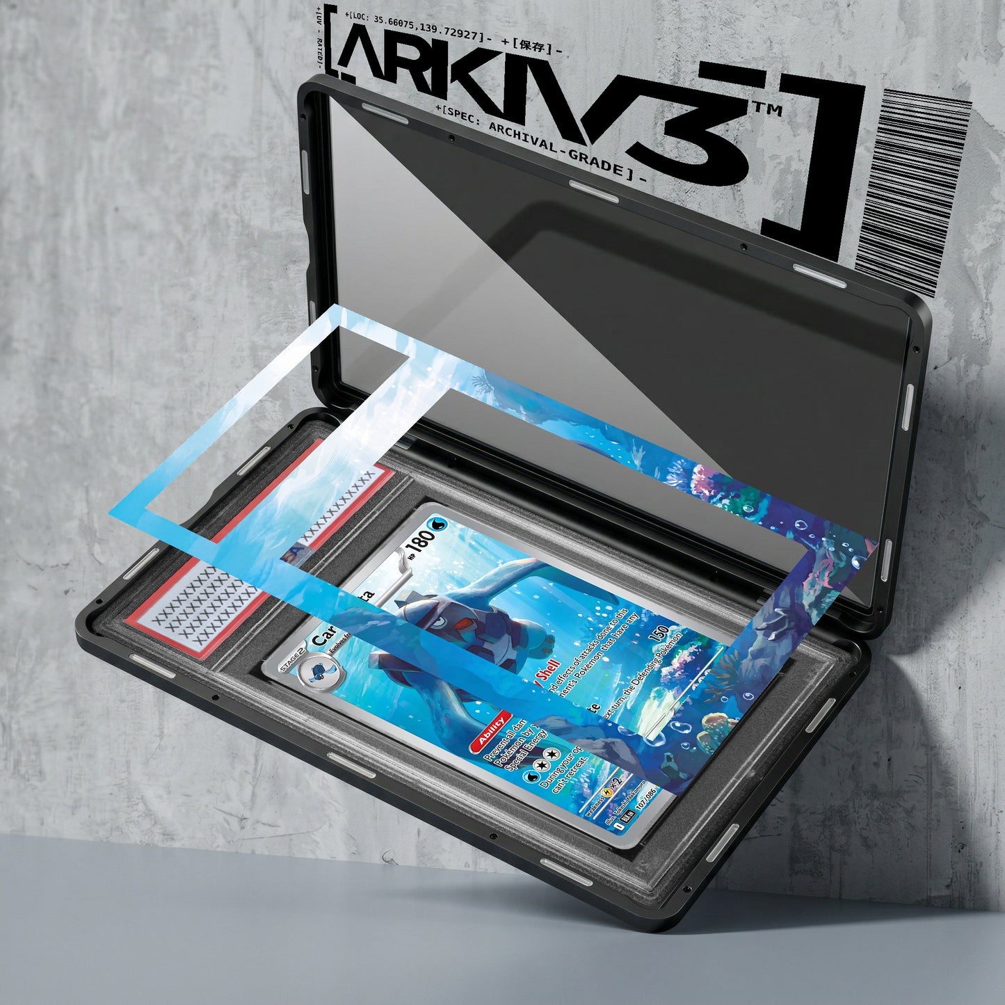 ARKIV3 PSA graded exploded mockup