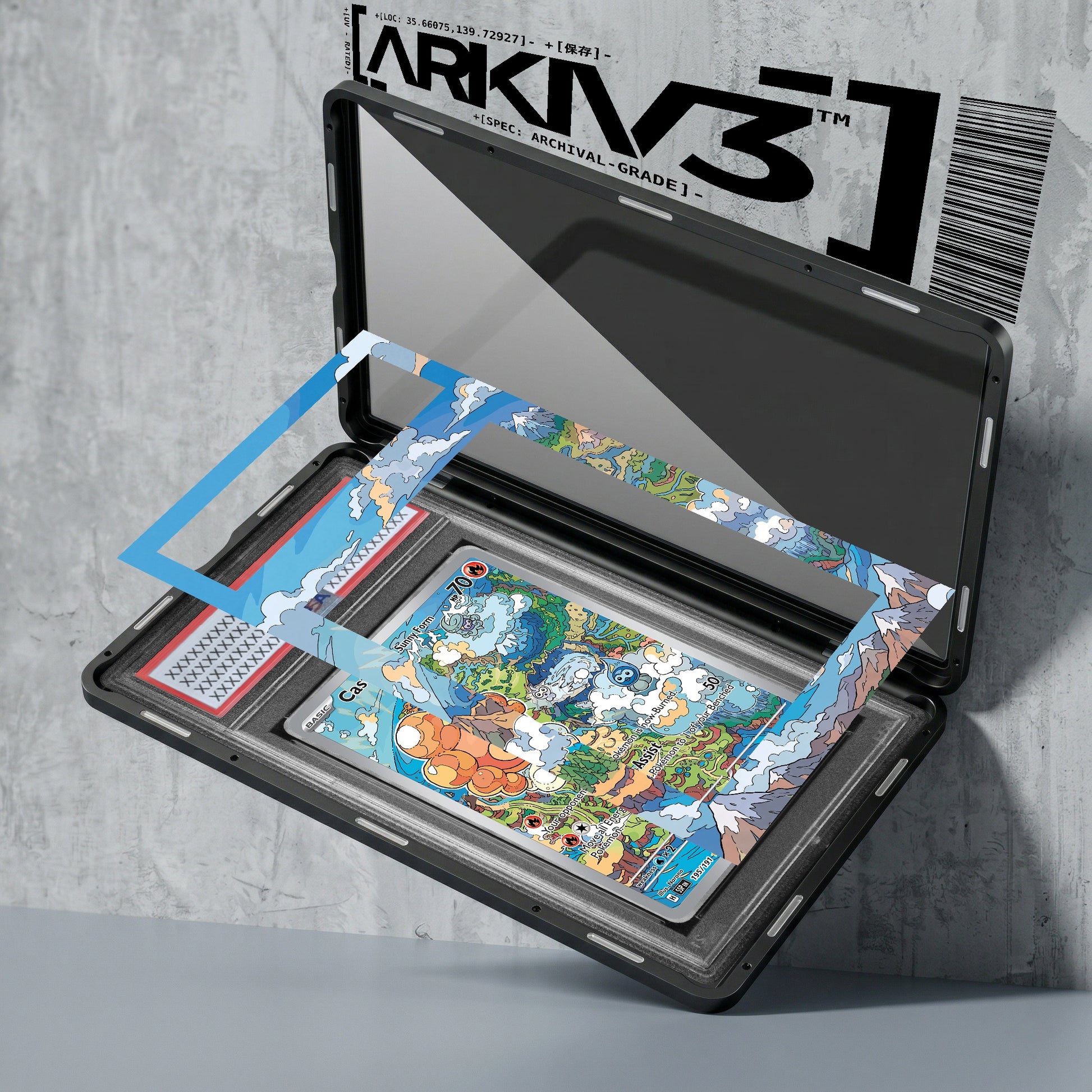 ARKIV3 PSA graded exploded mockup