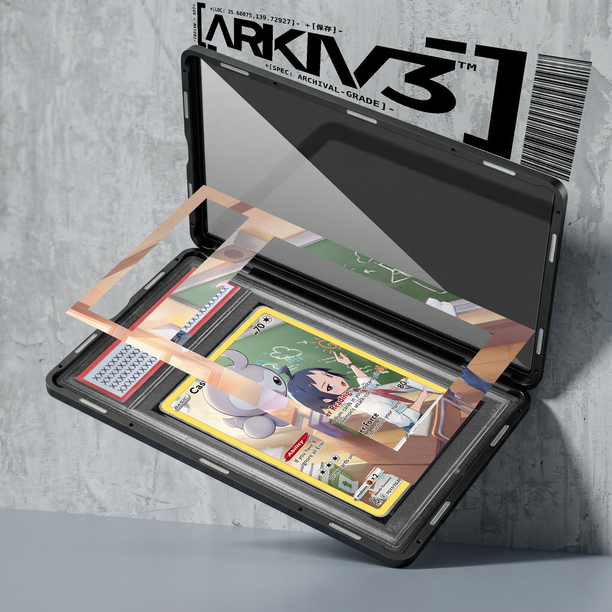 ARKIV3 PSA graded exploded mockup