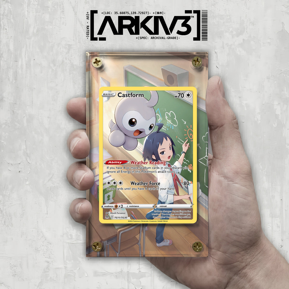 [UNIT: TG11/TG30] // Castform Extended Art Display Case - Raw