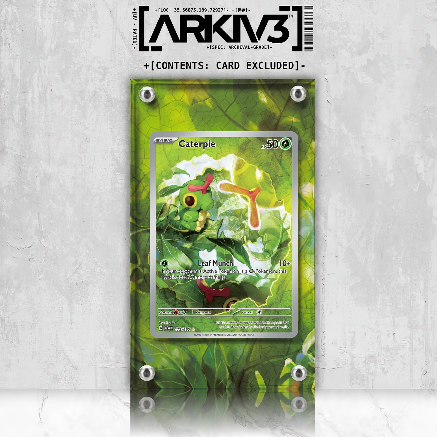 [UNIT: 172/165] // Caterpie Extended Art Display Case - Raw