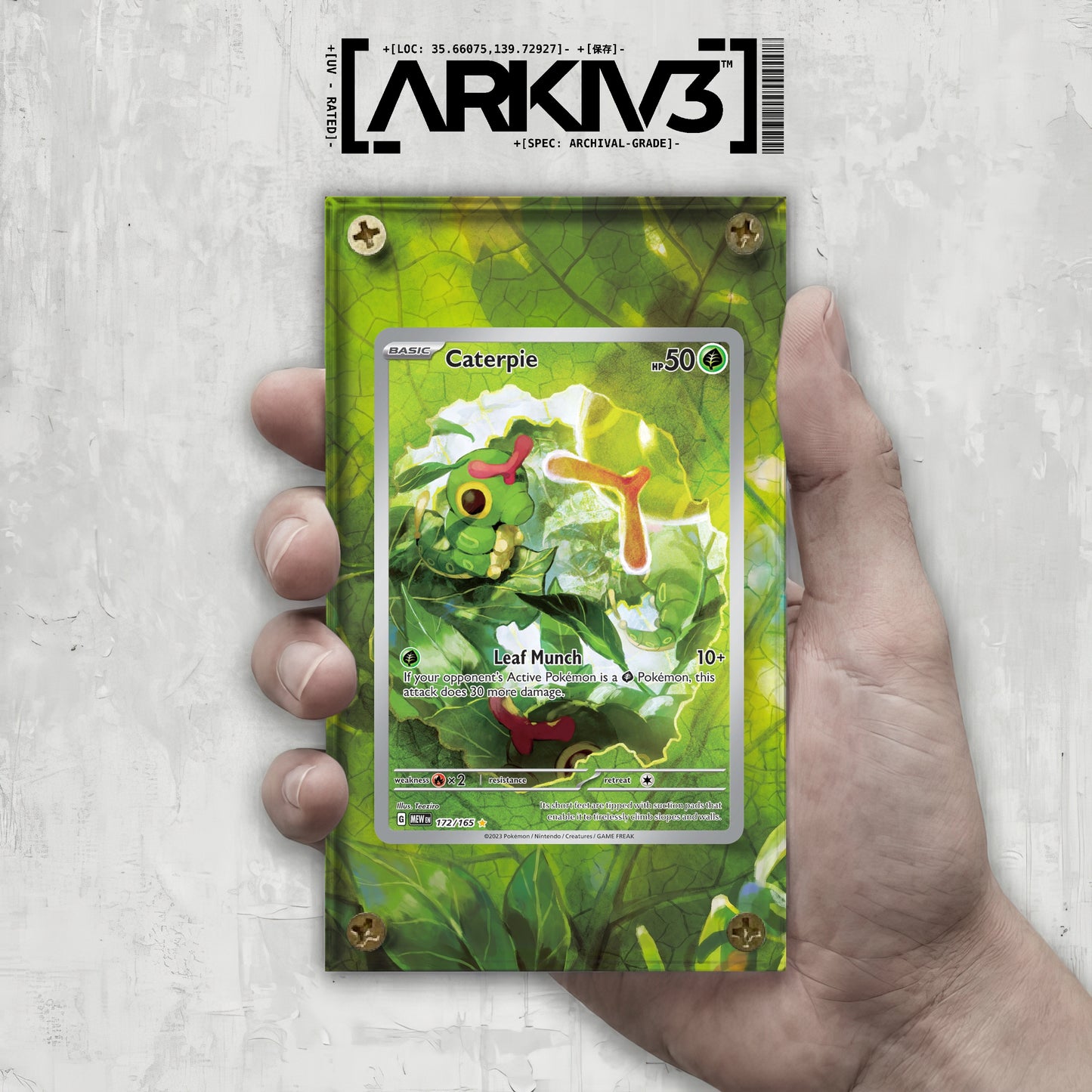 [UNIT: 172/165] // Caterpie Extended Art Display Case - Raw