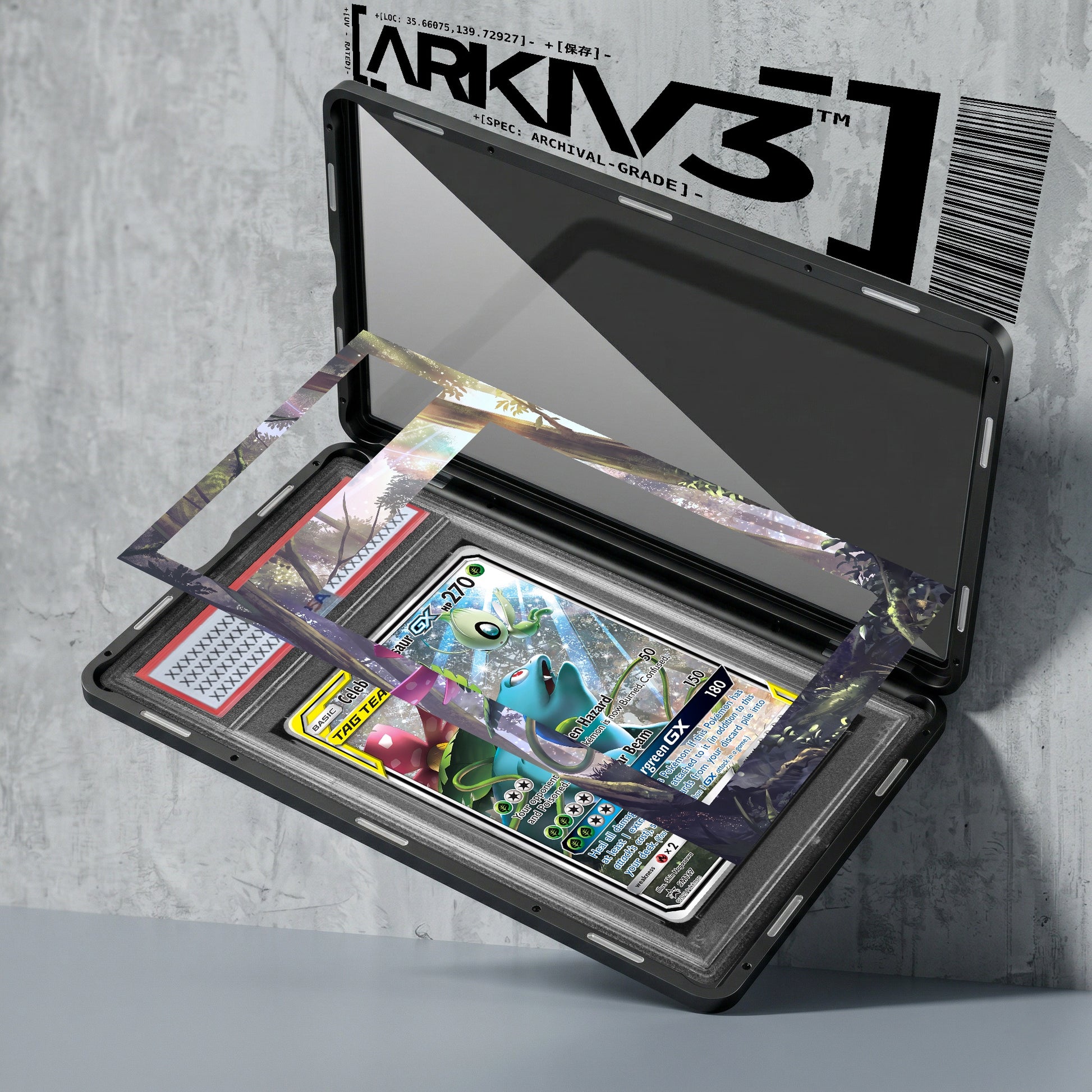 ARKIV3 PSA graded exploded mockup