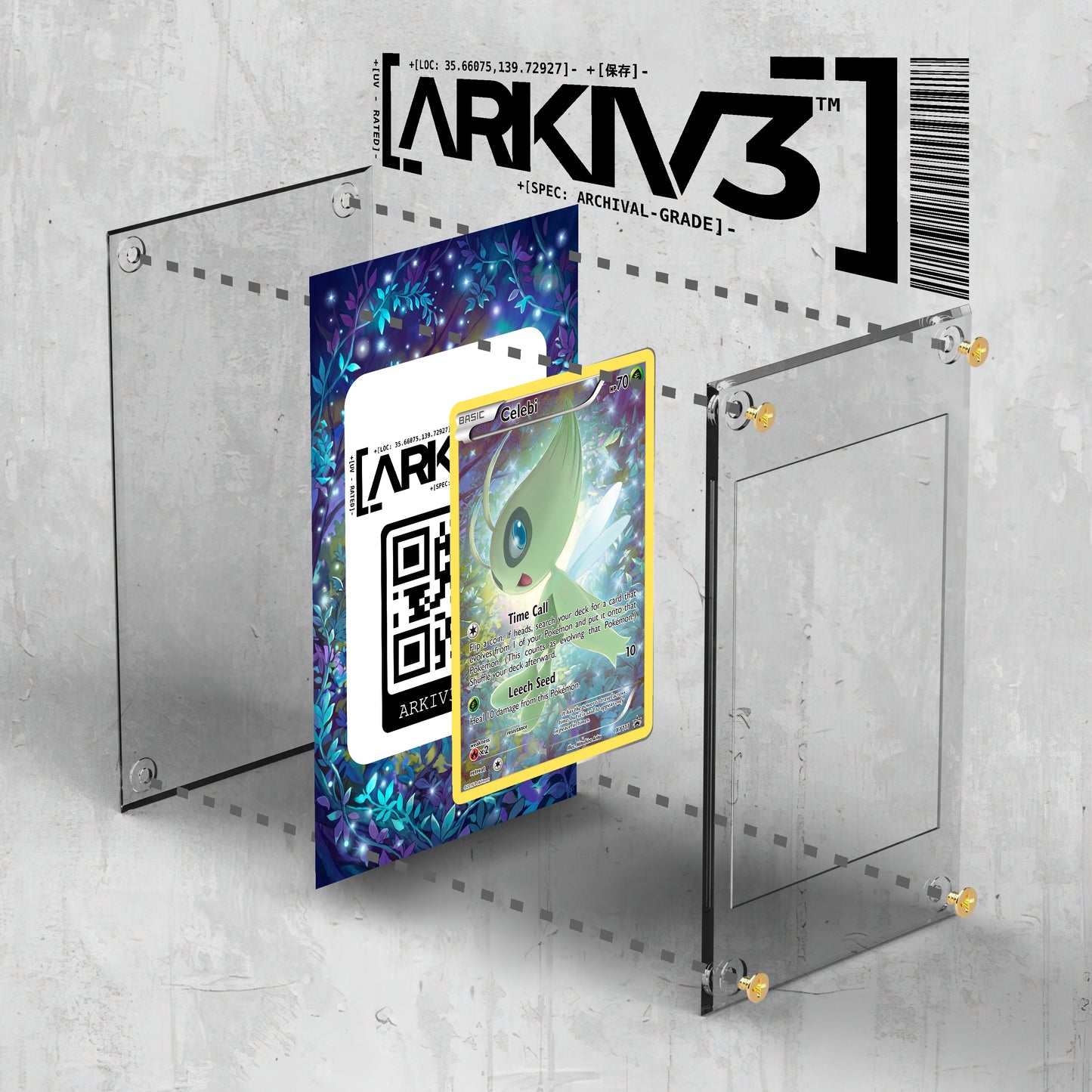 [UNIT: XY111/211] // Celebi Extended Art Display Case - Raw